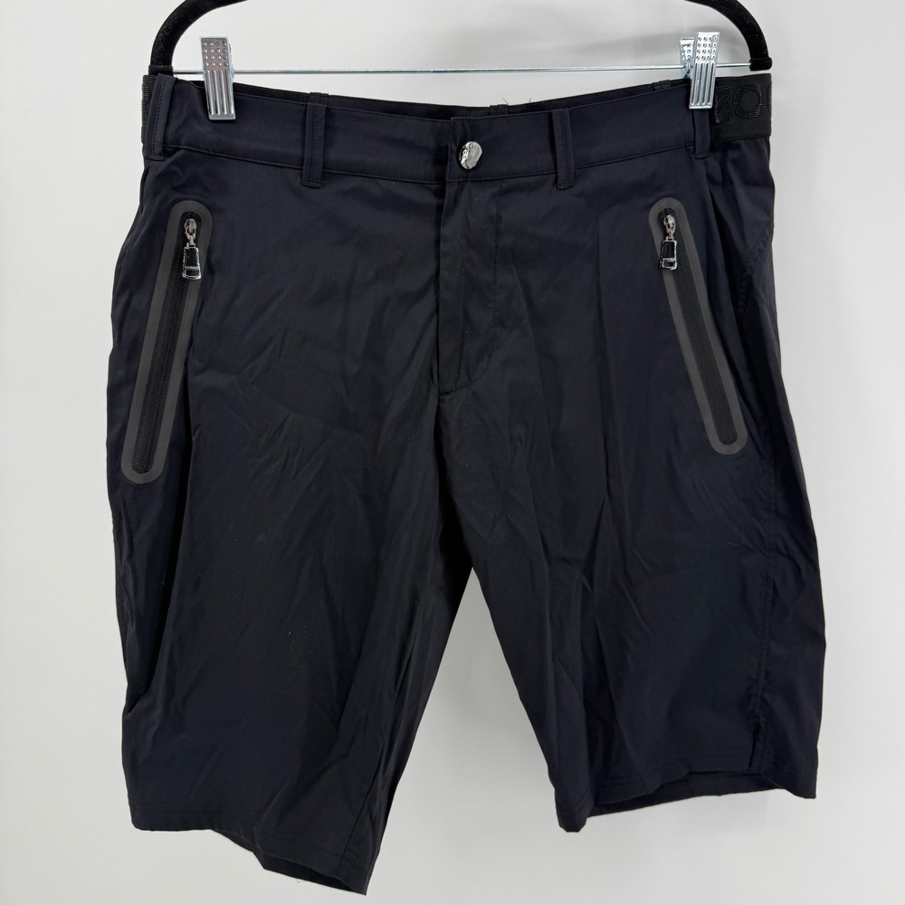 Bogner Mens Black Technical Golf Shorts Size 36 US 50 EU Stretch Taped Pockets